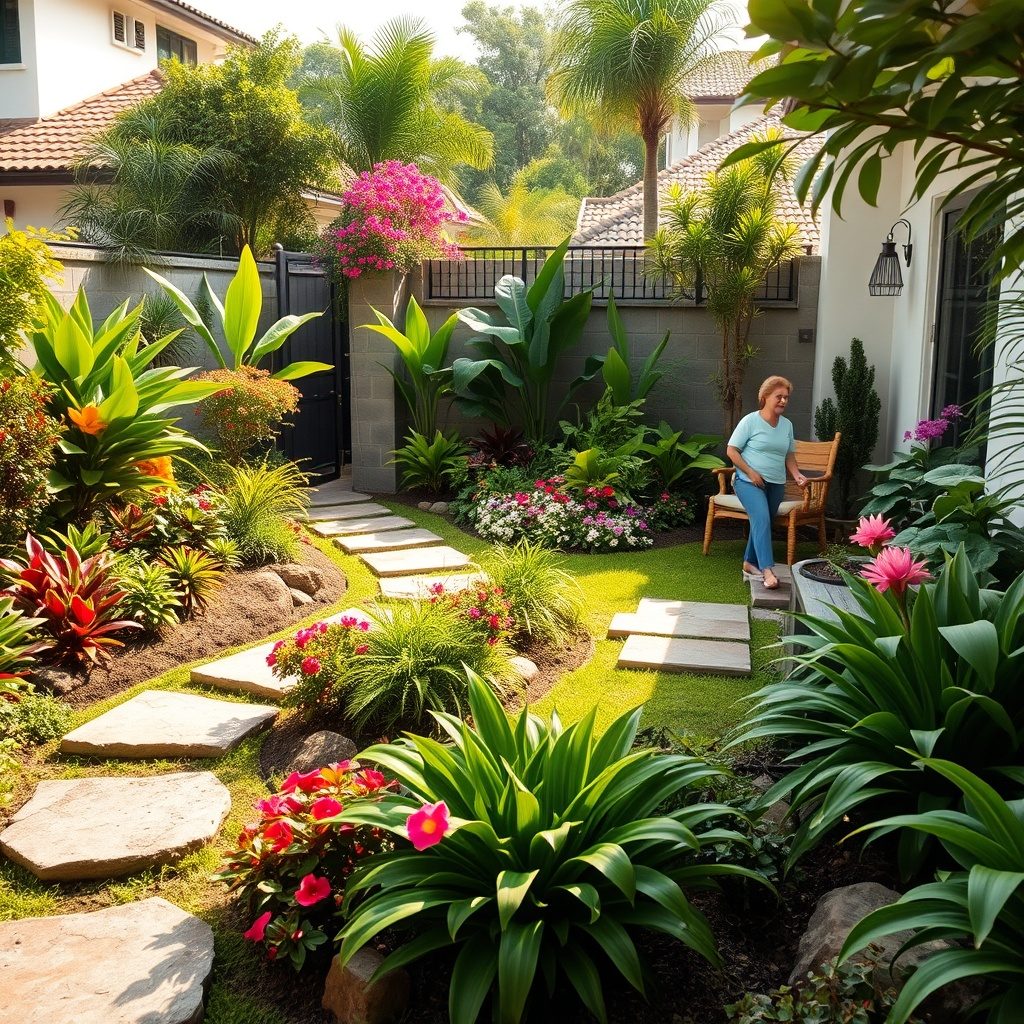 Beautifully landscaped garden