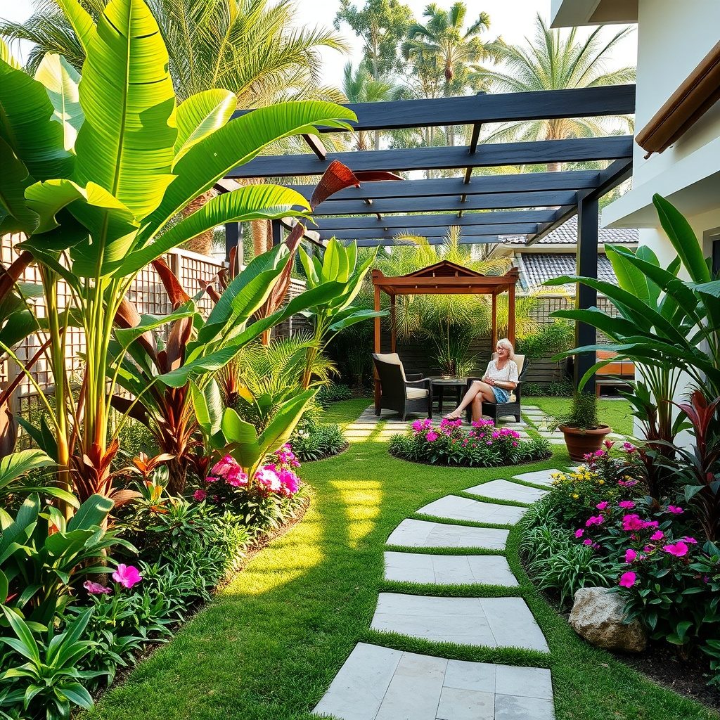 Beautifully landscaped garden