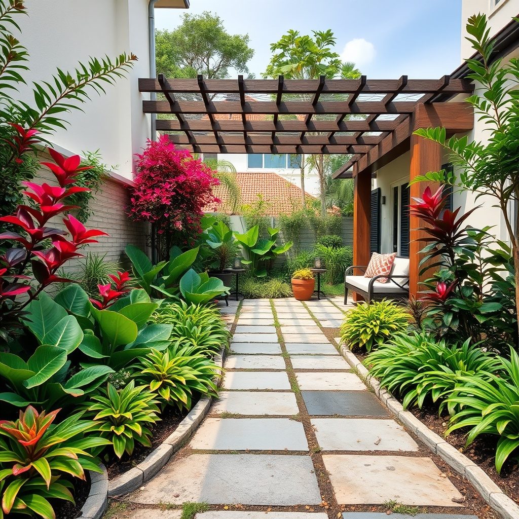 Beautiful landscaped garden