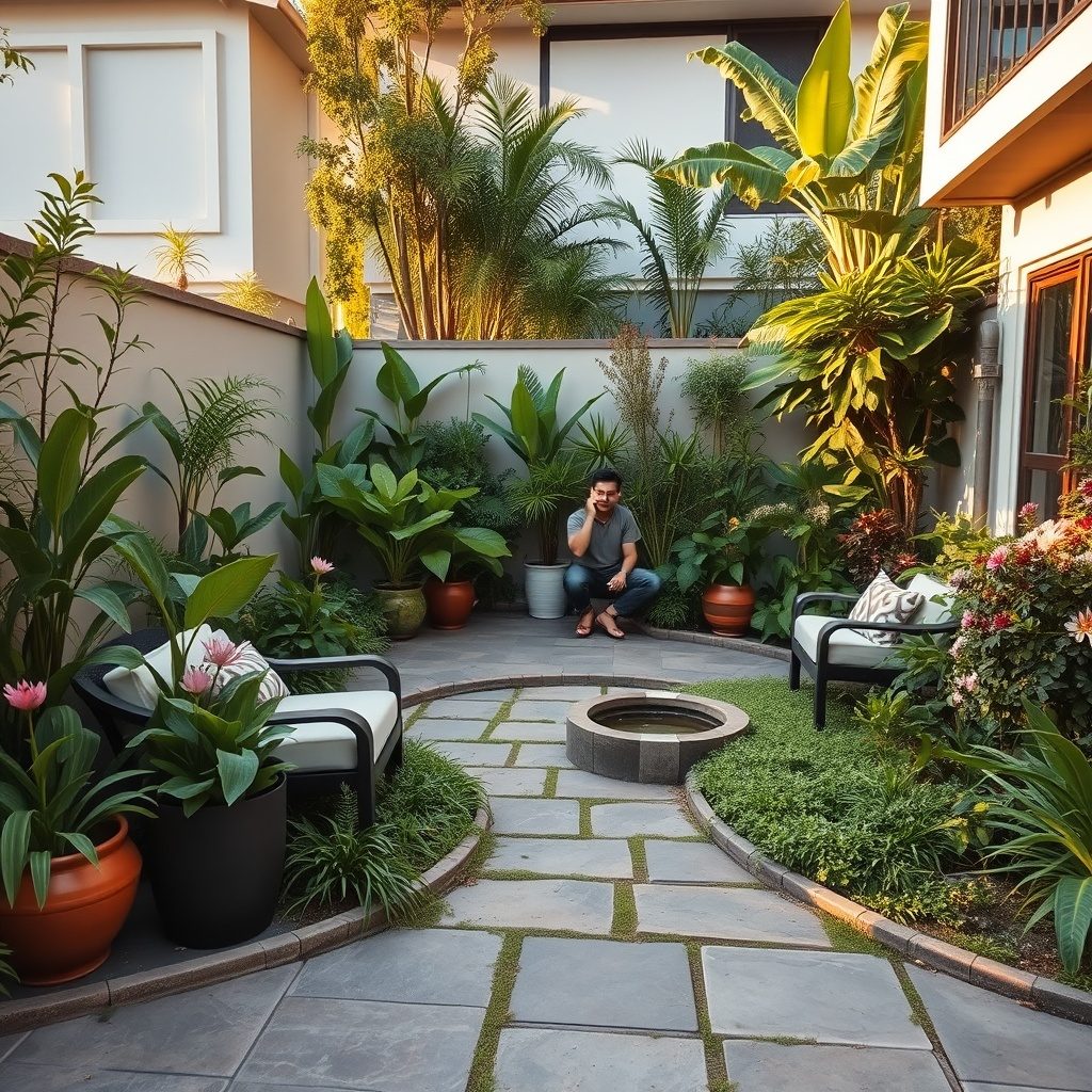Consultation in a beautiful garden